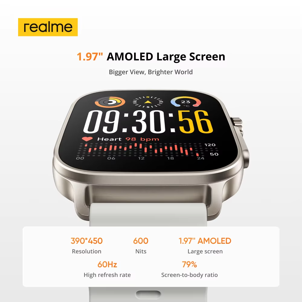 Global Version realme watch 5  - đánh giá và giá Smartwatch X2